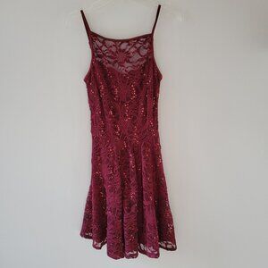 Burgandy Lace Dress